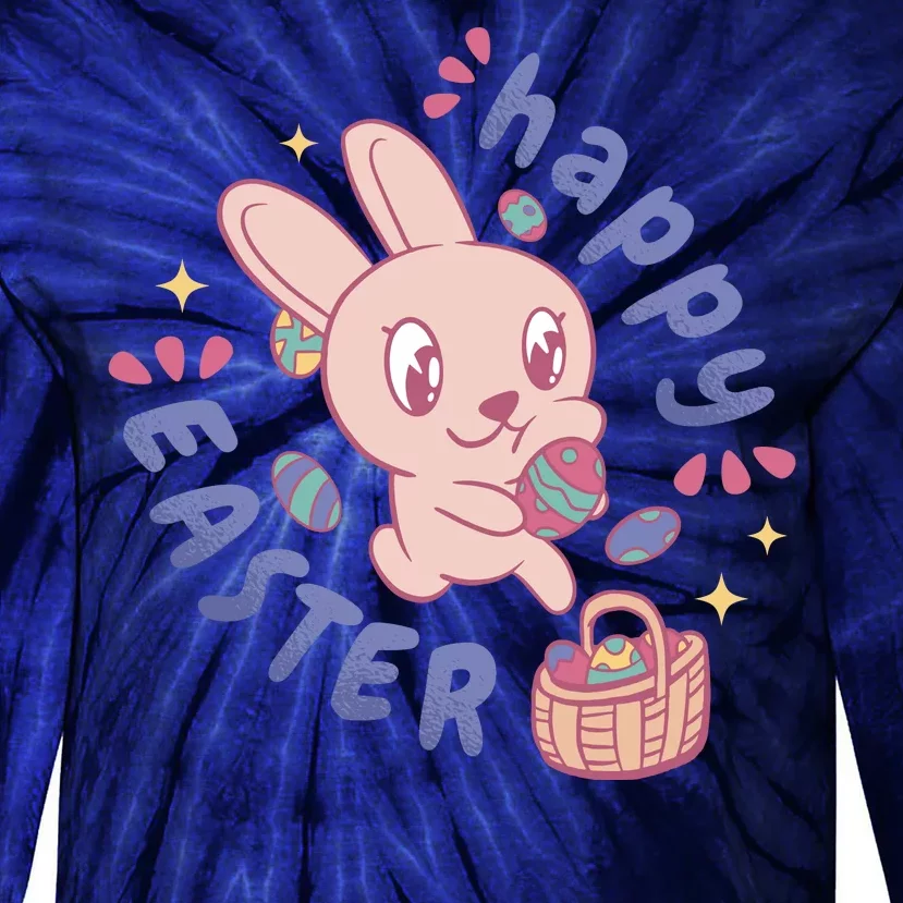 Happy Easter Adorable Bunny Tie-Dye Long Sleeve Shirt