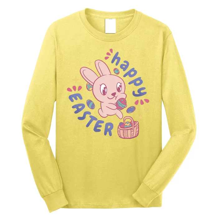 Happy Easter Adorable Bunny Long Sleeve Shirt