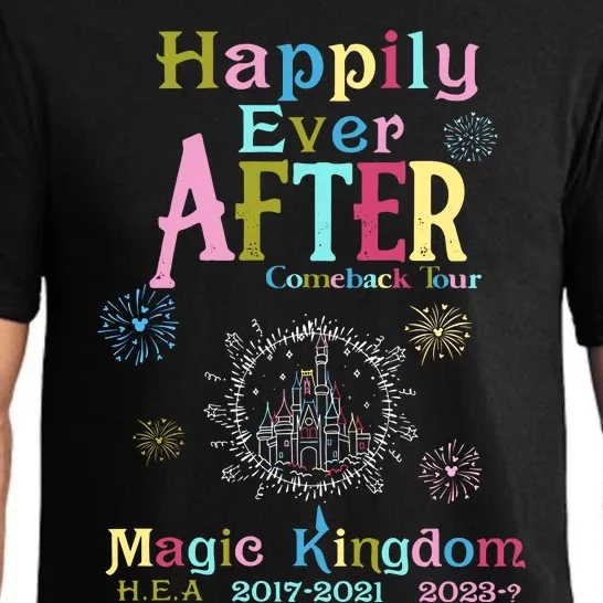 Happily Ever After Come Back Tour Magic Kingdom Diz Nee Castle Family Trip Pajama Set