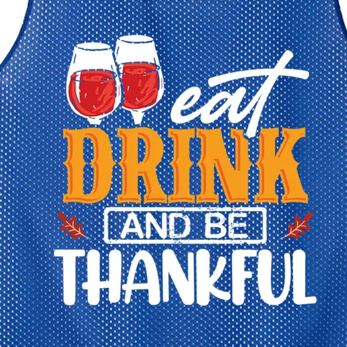 Holiday Eat And Be Thankful Gift Mesh Reversible Basketball Jersey Tank