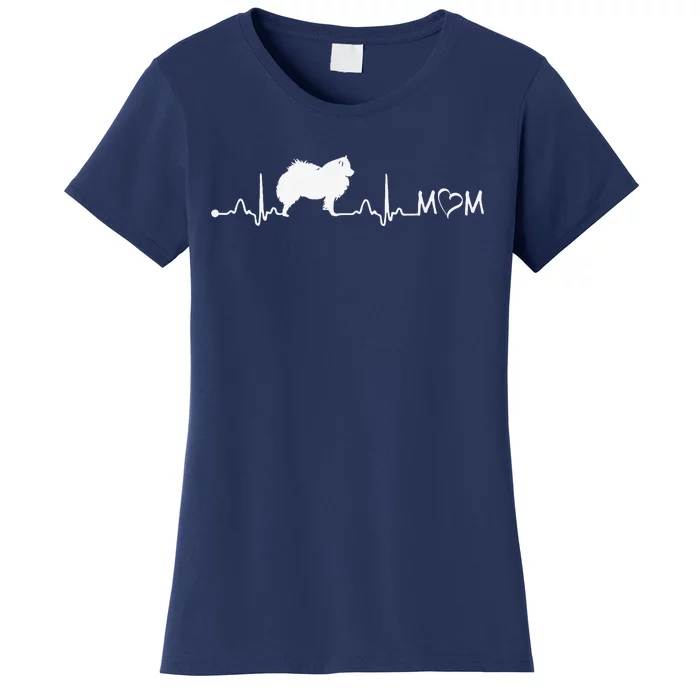 Heartbeat EKG American Eskimo Dog Dog Mom Gift Women's T-Shirt