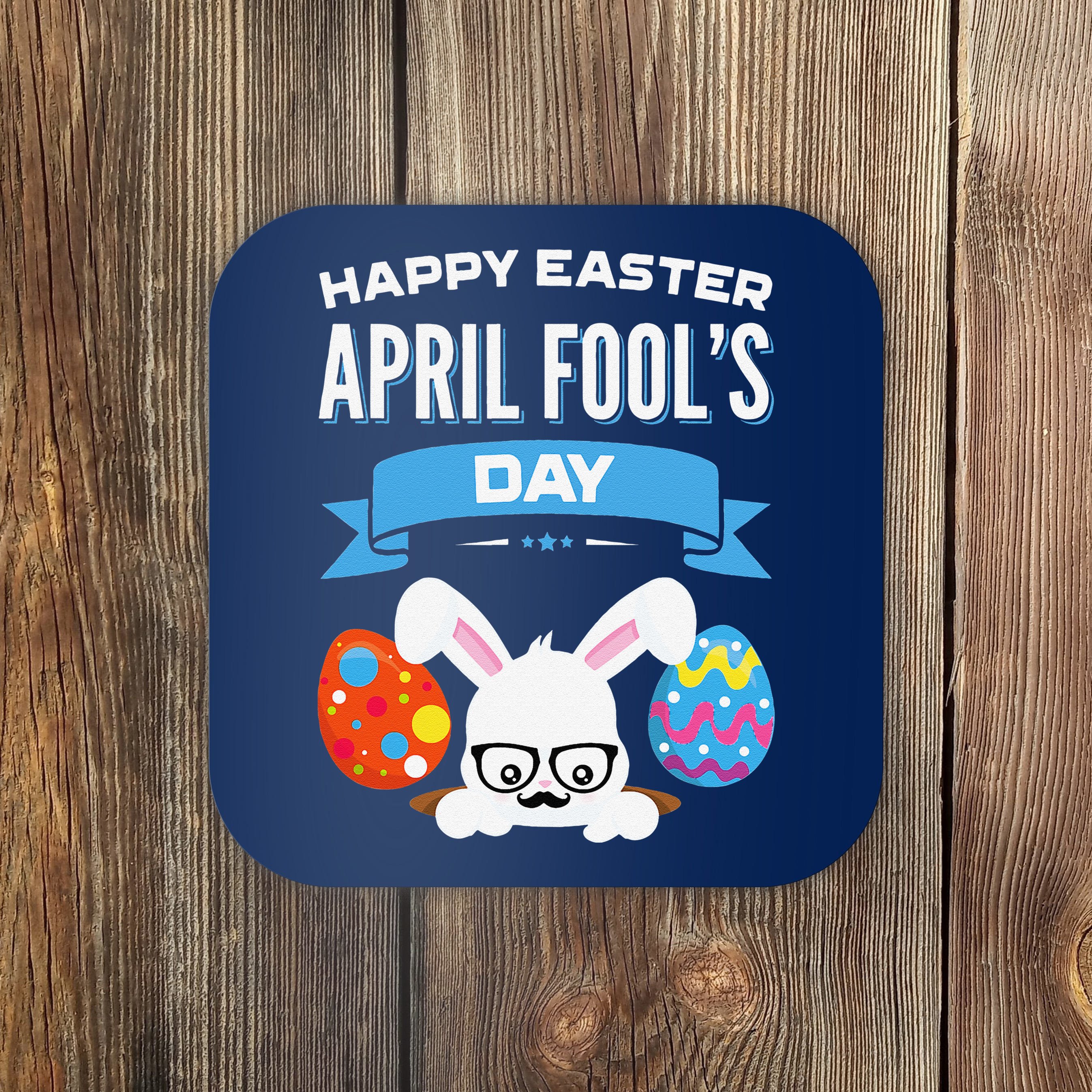 Happy Easter April Fool's Day Gift Easter Nerdy Coaster TeeShirtPalace