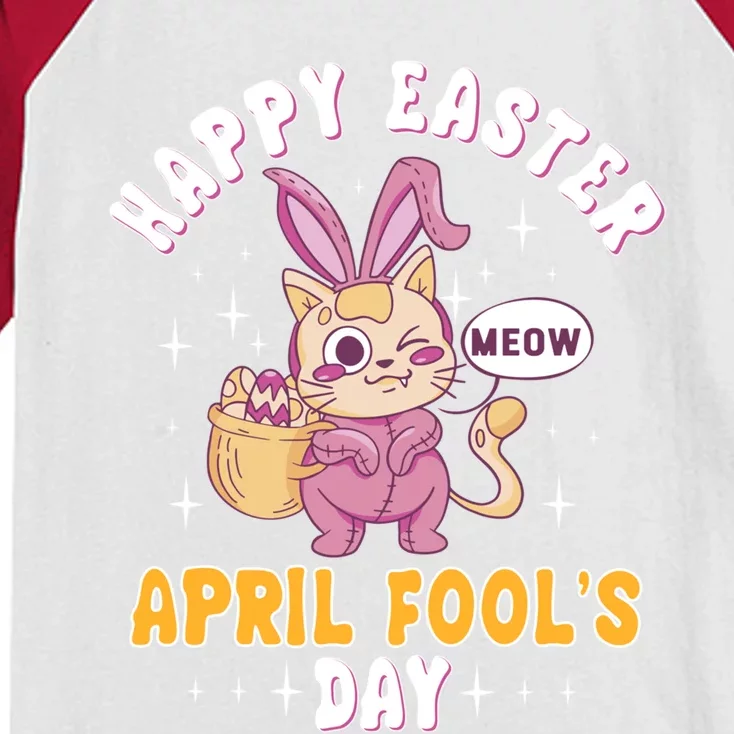 Happy Easter April Fools Day Prank Jokester Holiday Gift Kids Colorblock Raglan Jersey