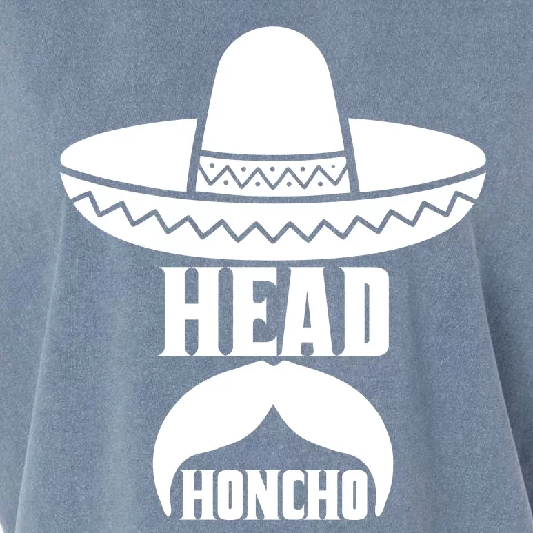 Head Honcho Sombrero Moustache Funny Cinco De Mayo Garment-Dyed Women's Muscle Tee