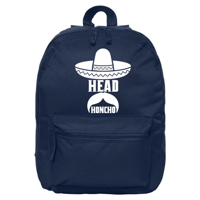 Head Honcho Sombrero Moustache Funny Cinco De Mayo 16 in Basic Backpack