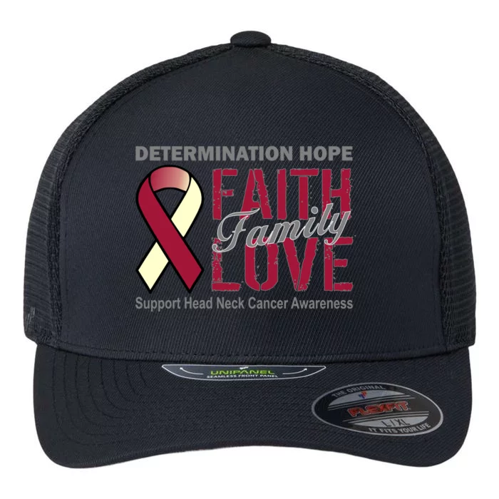 Head Neck Cancer Awareness Flexfit Unipanel Trucker Cap