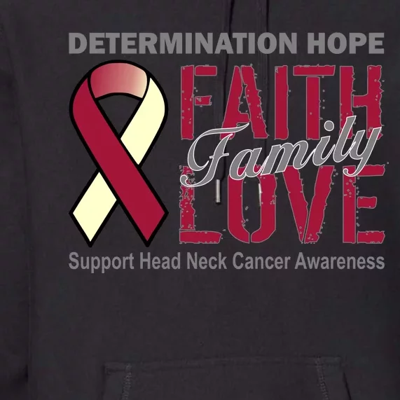 Head Neck Cancer Awareness Premium Hoodie