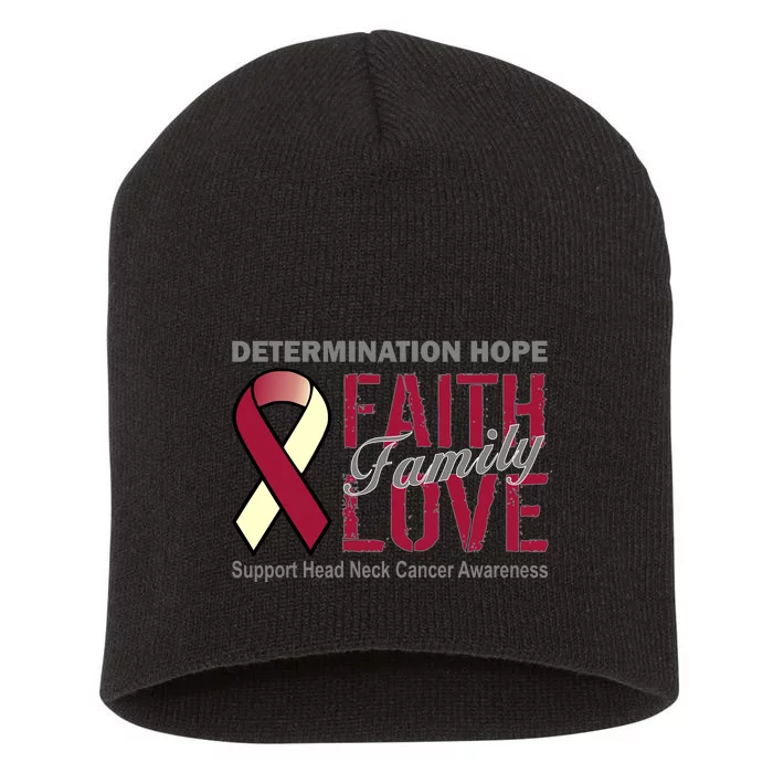 Head Neck Cancer Awareness Short Acrylic Beanie