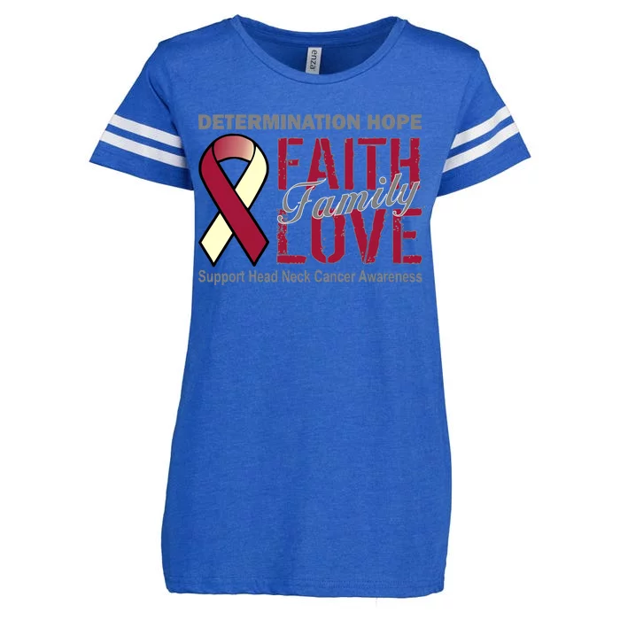 Head Neck Cancer Awareness Enza Ladies Jersey Football T-Shirt