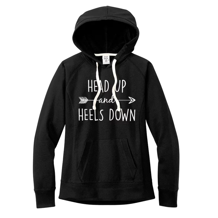 Head Up And Heels Down Women's Fleece Hoodie