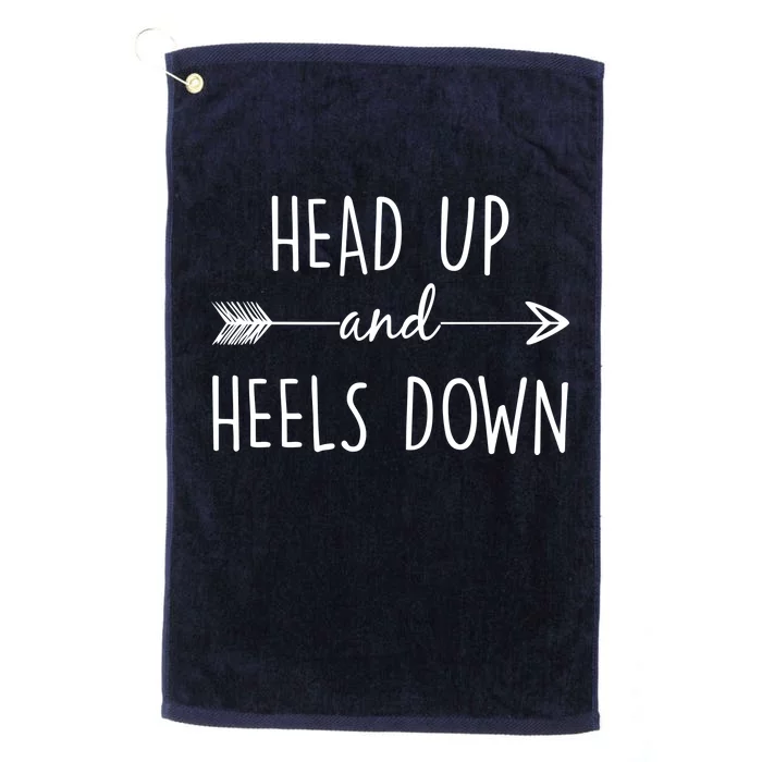 Head Up And Heels Down Platinum Collection Golf Towel