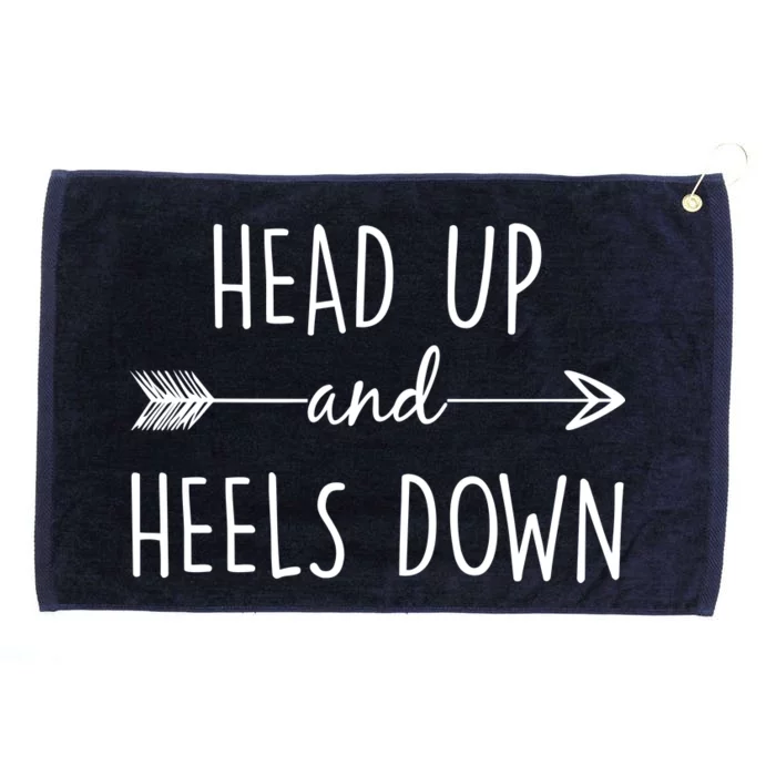 Head Up And Heels Down Grommeted Golf Towel