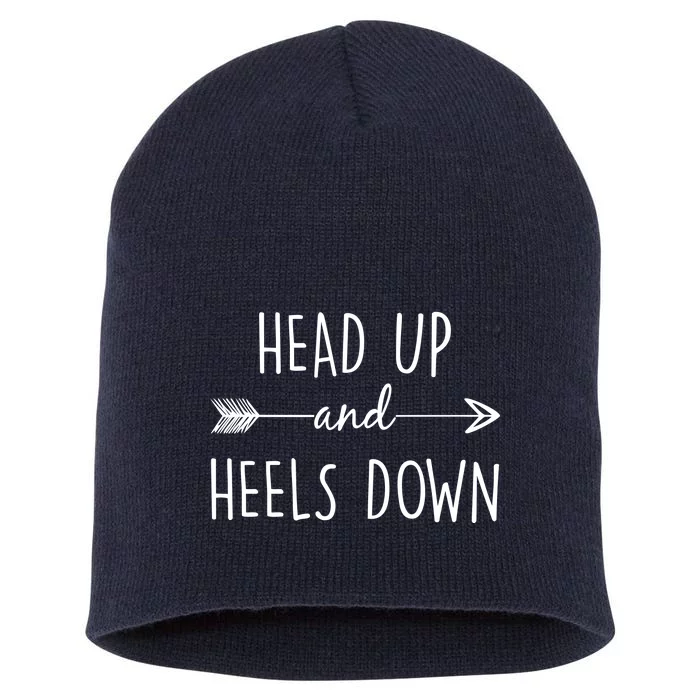 Head Up And Heels Down Short Acrylic Beanie