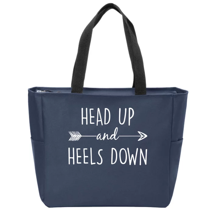 Head Up And Heels Down Zip Tote Bag