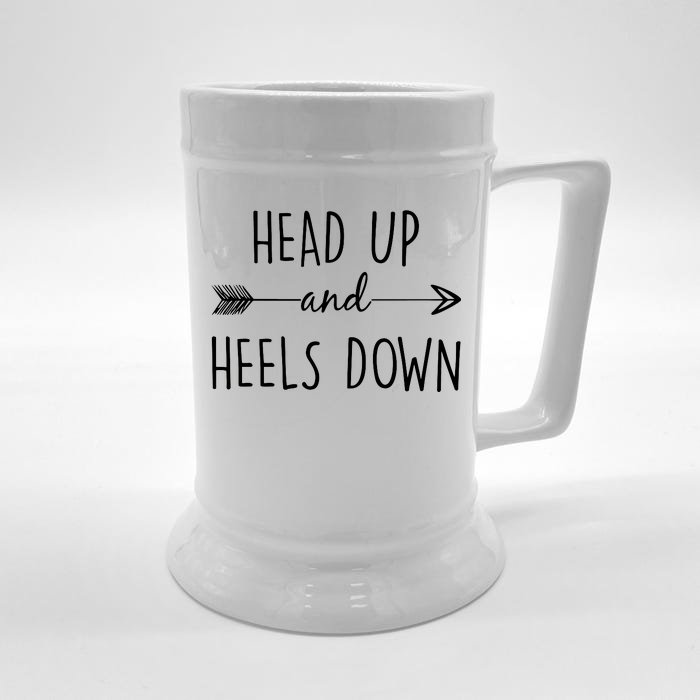 Head Up And Heels Down Front & Back Beer Stein