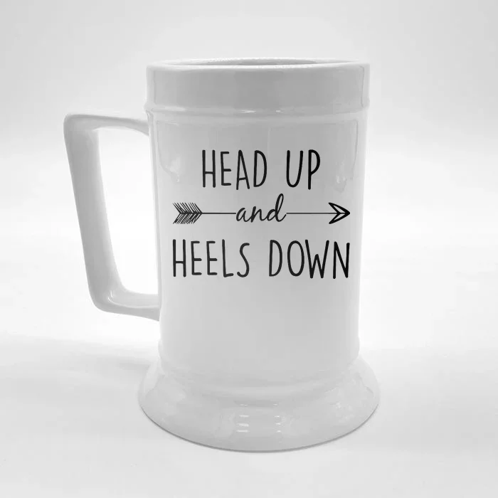 Head Up And Heels Down Front & Back Beer Stein