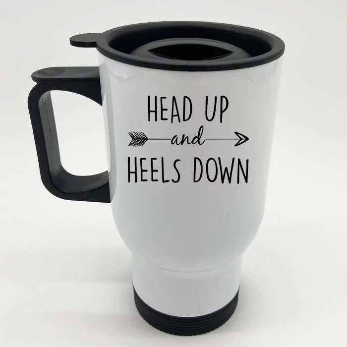 Head Up And Heels Down Front & Back Stainless Steel Travel Mug