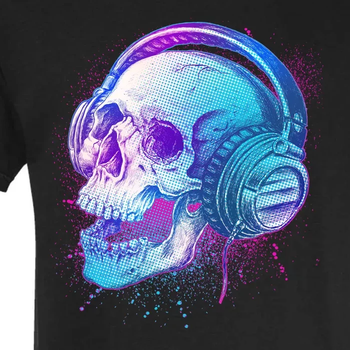 Headphones Music Lover Skull Garment-Dyed Heavyweight T-Shirt