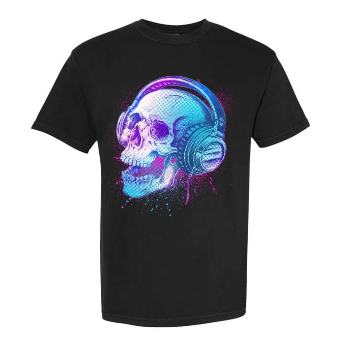 Headphones Music Lover Skull Garment-Dyed Heavyweight T-Shirt