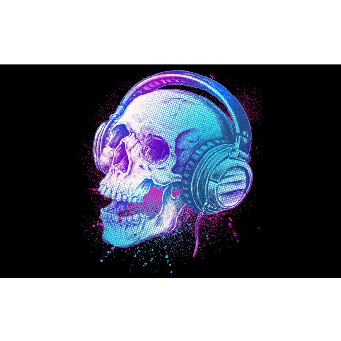 Headphones Music Lover Skull Bumper Sticker