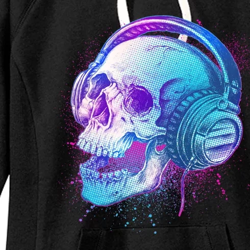 Headphones Music Lover Skull Women's Fleece Hoodie