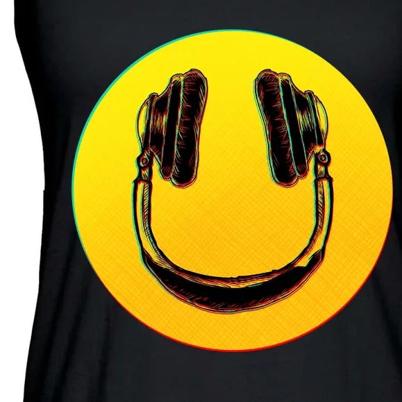 Headphones Smiley Ladies Essential Flowy Tank