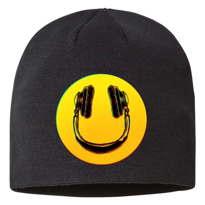 Headphones Smiley 8 1/2in Sustainable Knit Beanie