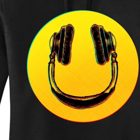 Headphones Smiley Women's Pullover Hoodie