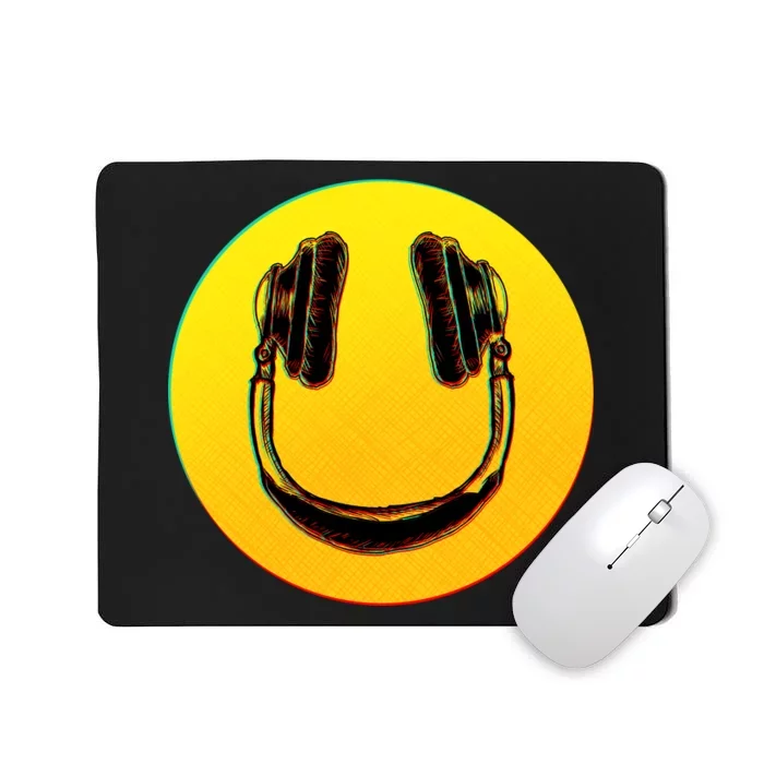 Headphones Smiley Mousepad