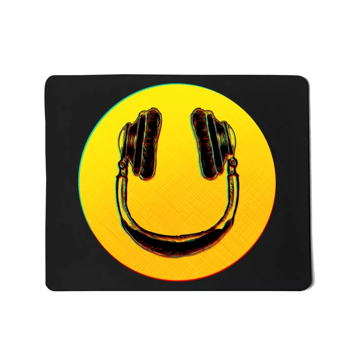 Headphones Smiley Mousepad