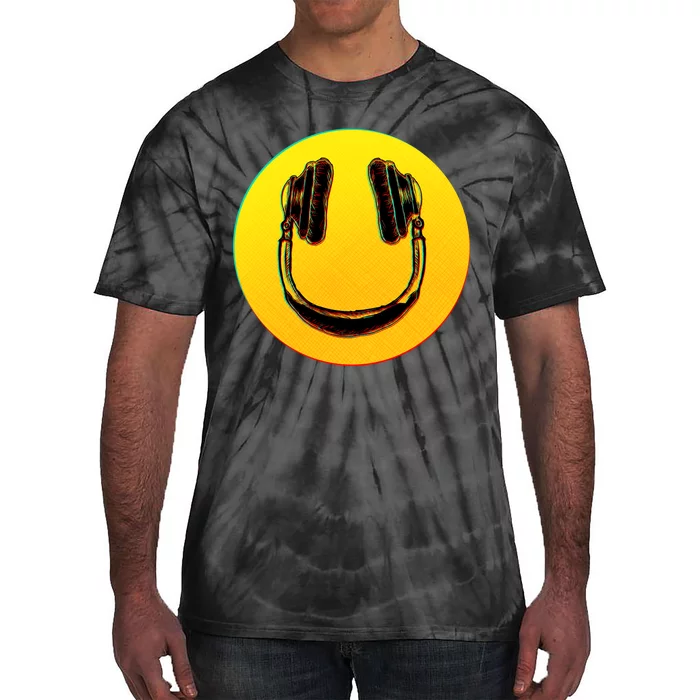 Headphones Smiley Tie-Dye T-Shirt