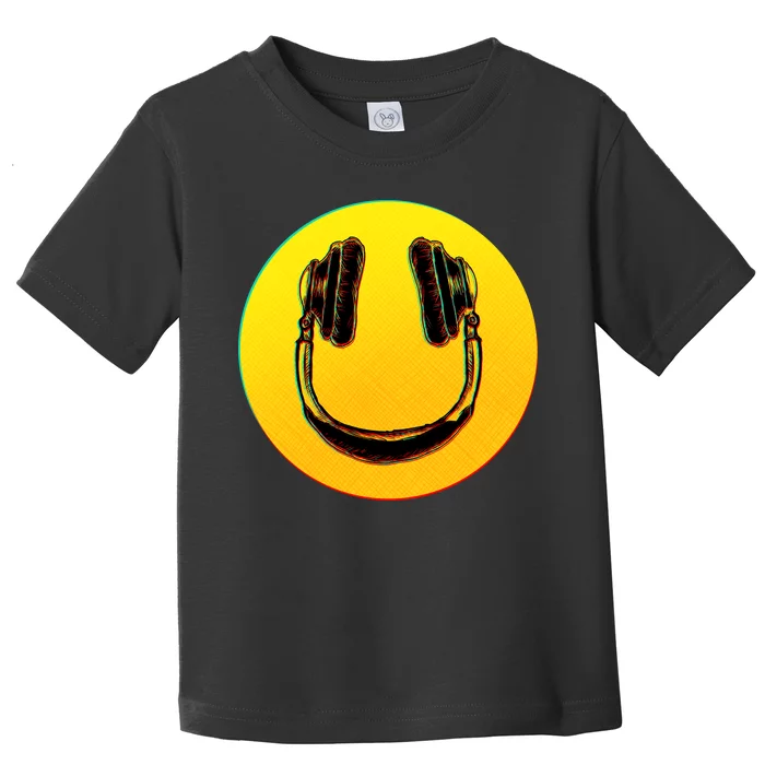 Headphones Smiley Toddler T-Shirt