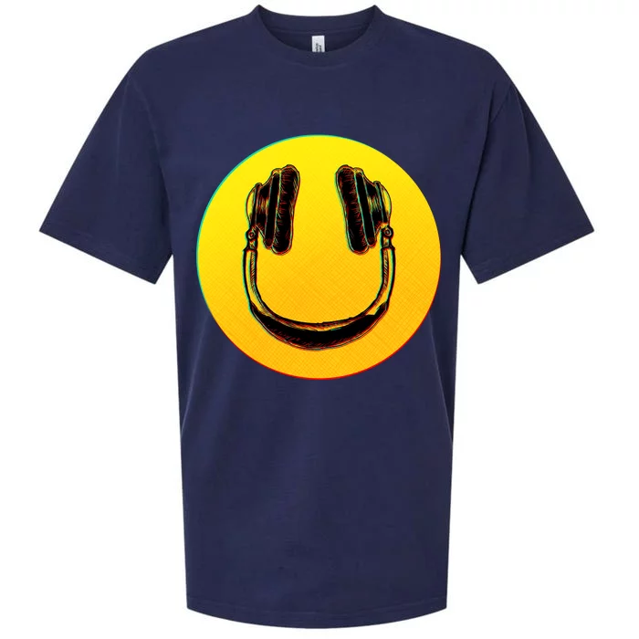 Headphones Smiley Sueded Cloud Jersey T-Shirt