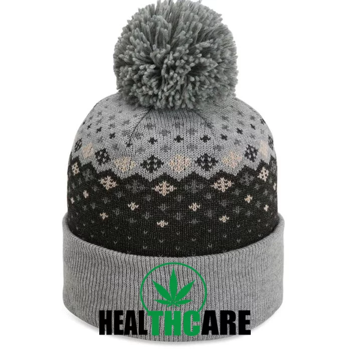 Health Care THC Weed The Baniff Cuffed Pom Beanie