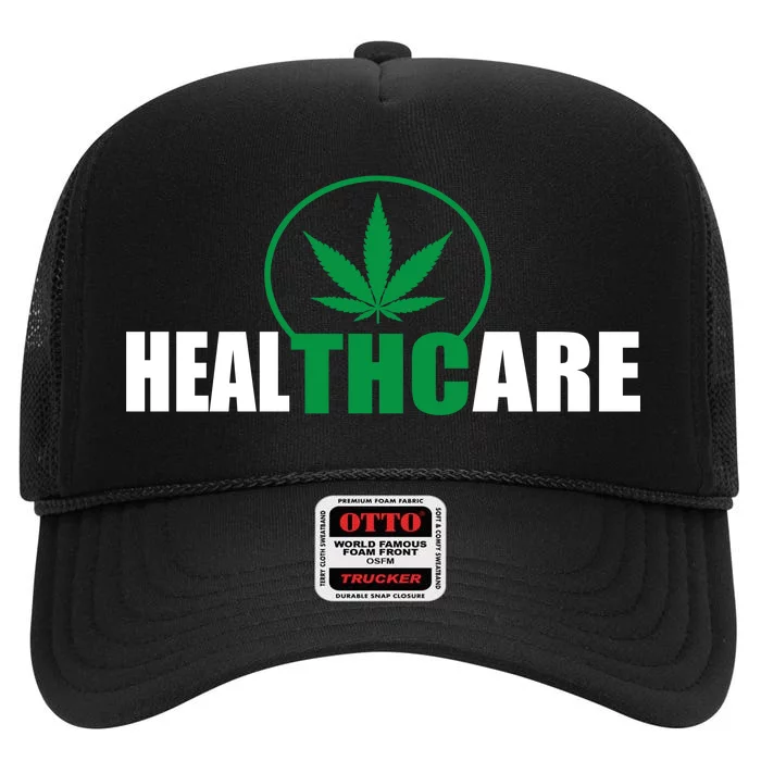 Health Care THC Weed High Crown Mesh Trucker Hat