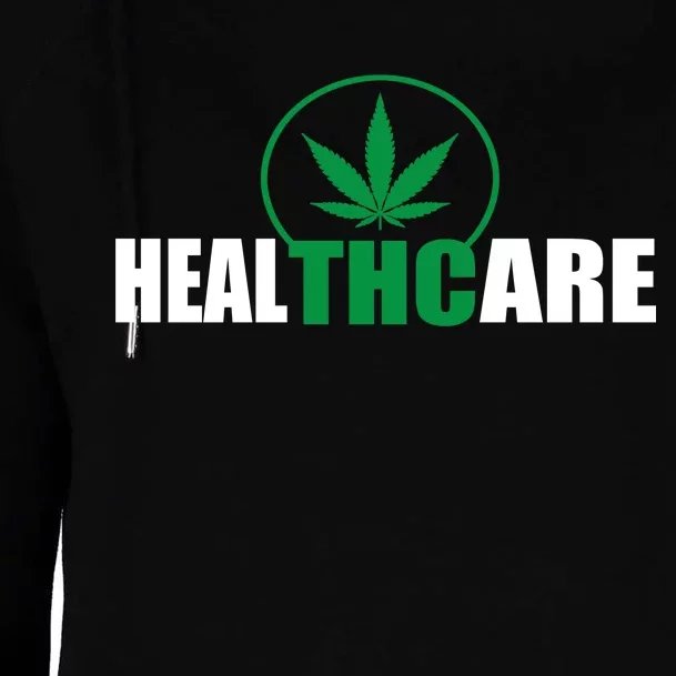 Health Care THC Weed Womens Funnel Neck Pullover Hood