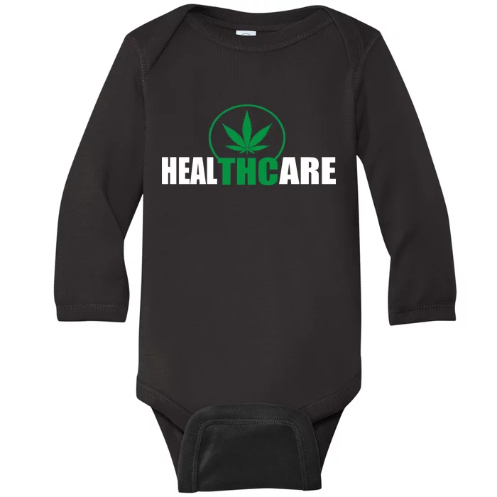 Health Care THC Weed Baby Long Sleeve Bodysuit