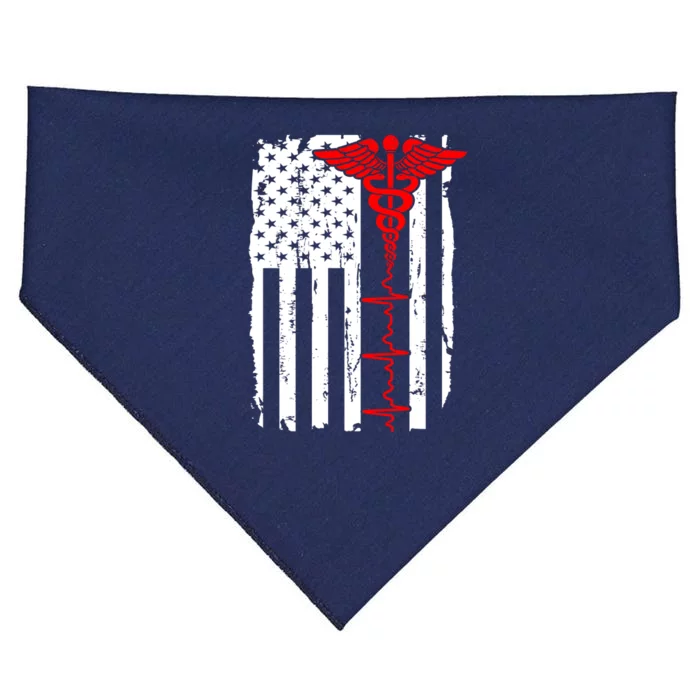 Healthcare Front line US Flag USA-Made Doggie Bandana