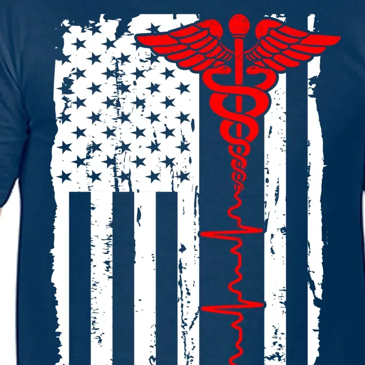 Healthcare Front line US Flag Comfort Colors T-Shirt