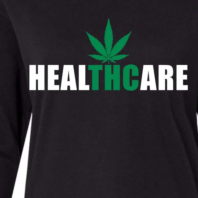 Healthcare Medical Marijuana Weed Womens Cotton Relaxed Long Sleeve T-Shirt