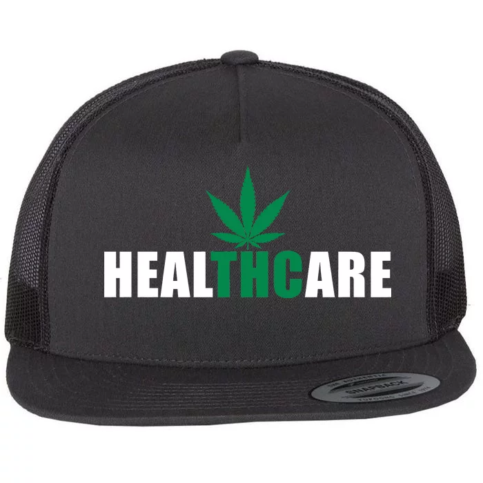 Healthcare Medical Marijuana Weed Flat Bill Trucker Hat