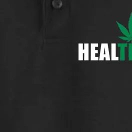 Healthcare Medical Marijuana Weed Dry Zone Grid Performance Polo