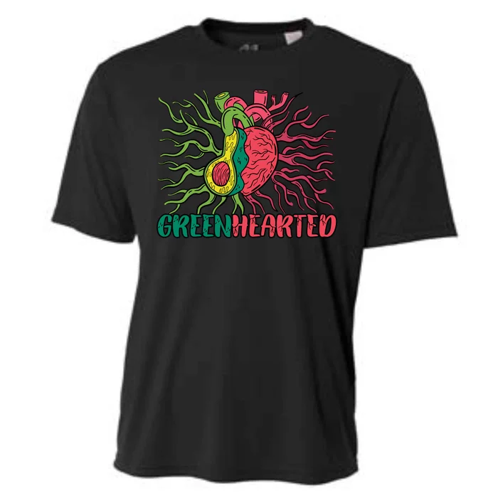 Heart And Avocado Cooling Performance Crew T-Shirt