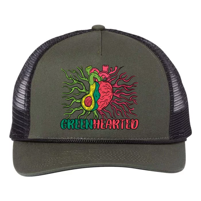 Heart And Avocado Retro Rope Trucker Hat Cap