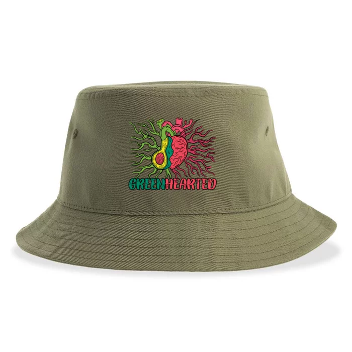 Heart And Avocado Sustainable Bucket Hat