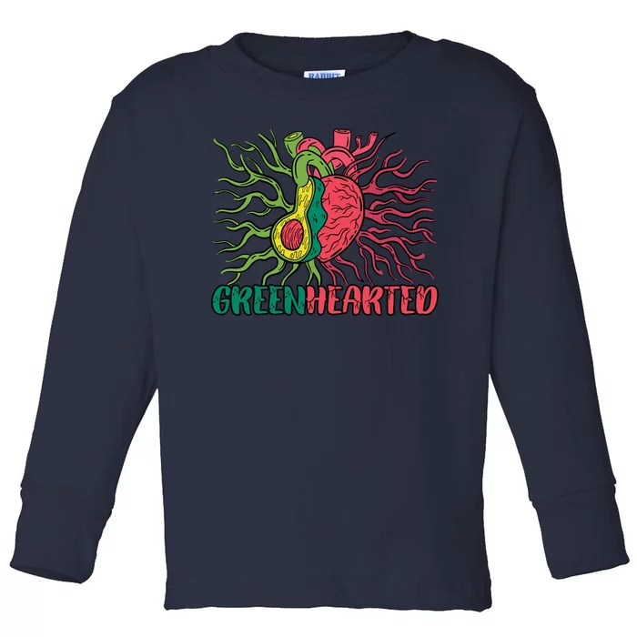 Heart And Avocado Toddler Long Sleeve Shirt