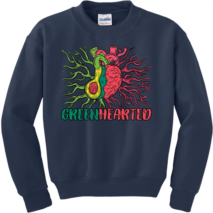 Heart And Avocado Kids Sweatshirt