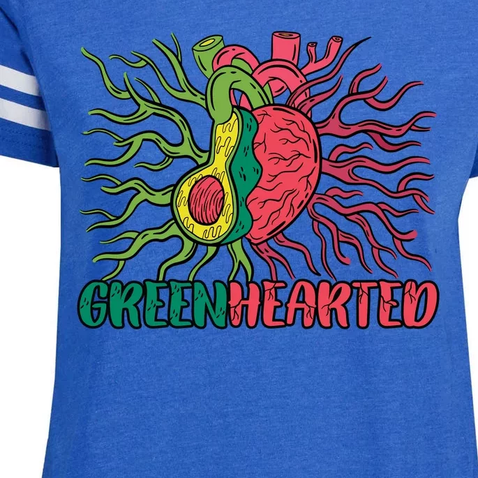 Heart And Avocado Enza Ladies Jersey Football T-Shirt