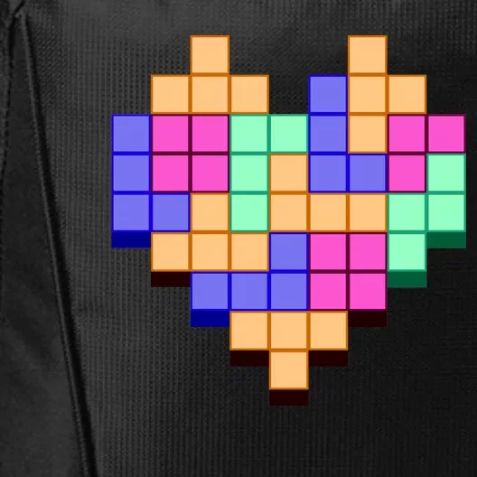 Heart Block Game Valentine's Day Gamer Love City Backpack