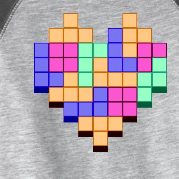 Heart Block Game Valentine's Day Gamer Love Toddler Fine Jersey T-Shirt